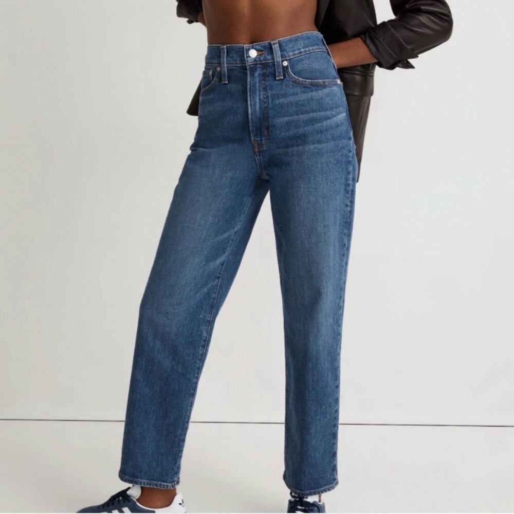 Madewell The Perfect Vintage Straight Blue Denim Jeans Size 28
